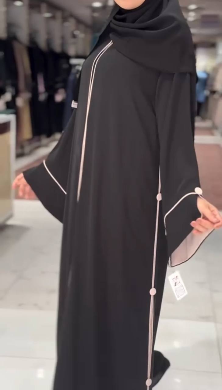 IFFAT FRONT OPEN ABAYA | NUDE