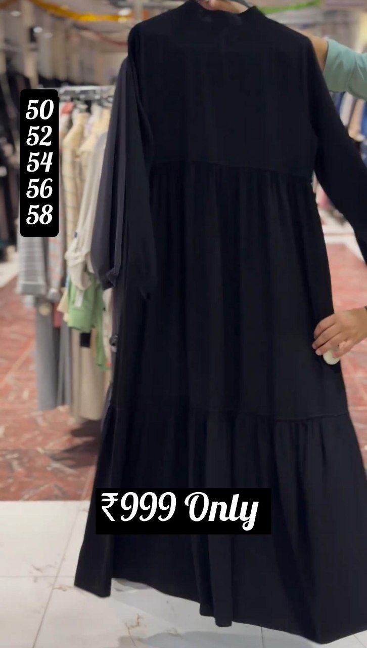 SUFIYA PLEATED ZIPPPER ABAYA | BLACK