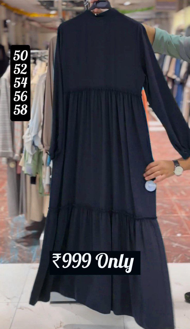 SUFIYA PLEATED ZIPPPER ABAYA | BLUE