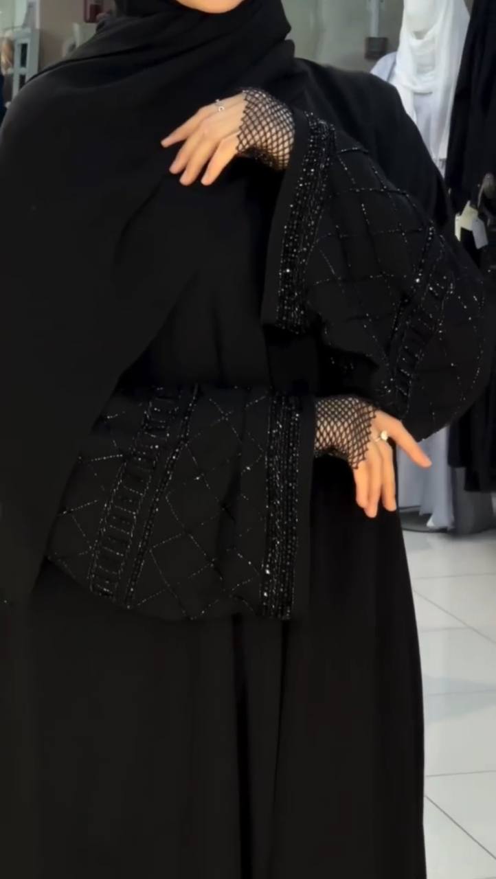 Maha Front Open Handwork Abaya - ( B2B )