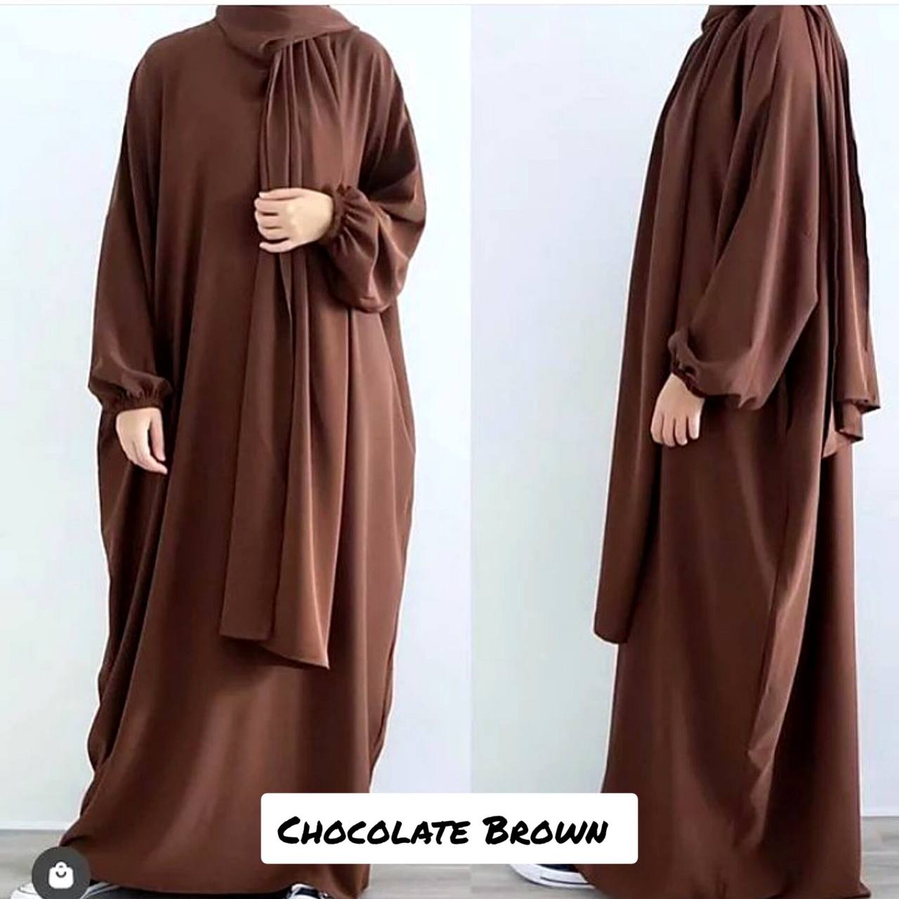Mehreen Kaftan Abaya | CHOCOLATE BROWN