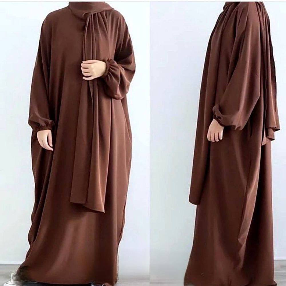 MEHREEN KAFTAN ABAYA | CHOCOLATE BROWN