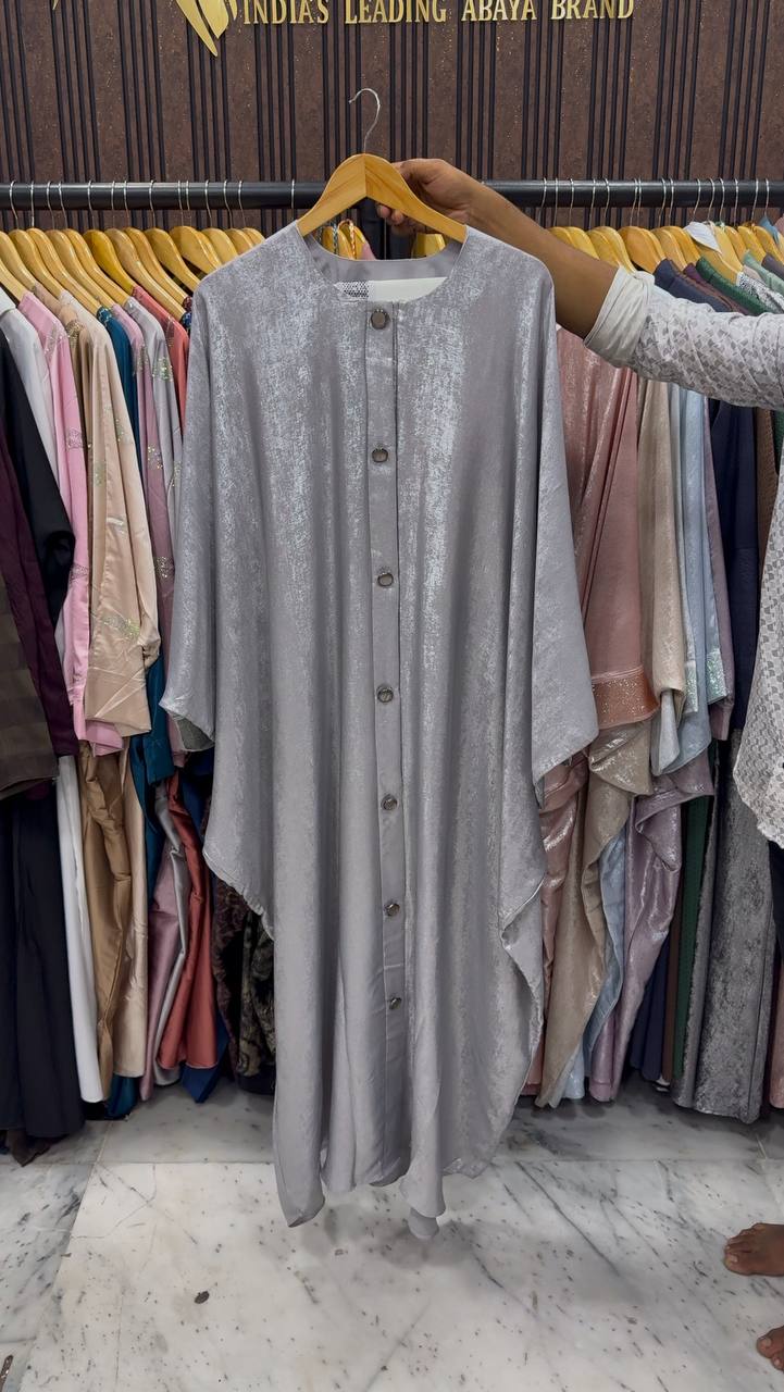 ZARA FRONT OPEN ABAYA | GRAY