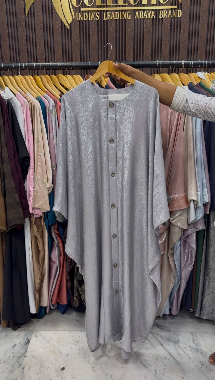 ZARA FRONT OPEN ABAYA | GRAY