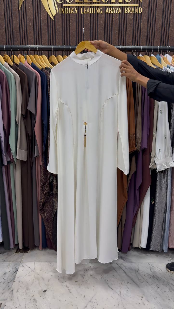 MAYA ELEGANT CLOSED ABAYA | WHITE
