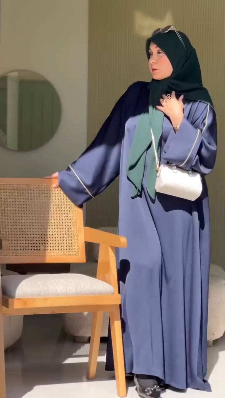 HOORAIN KOREAN ABAYA | NAVY BLUE