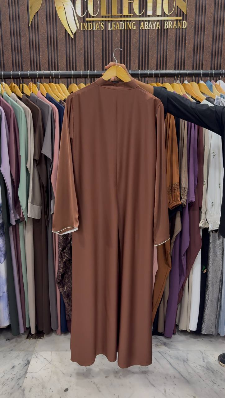 MAYA ELEGANT CLOSED ABAYA | BROWN
