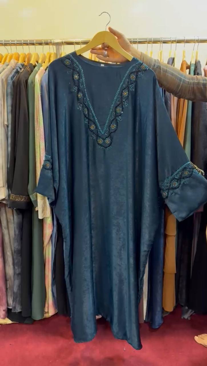 Gulafsha Premium Simmer Handwork Kaftan Abaya
