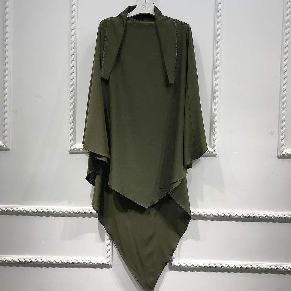 3 LAYERED KHIMAR | OLIVE