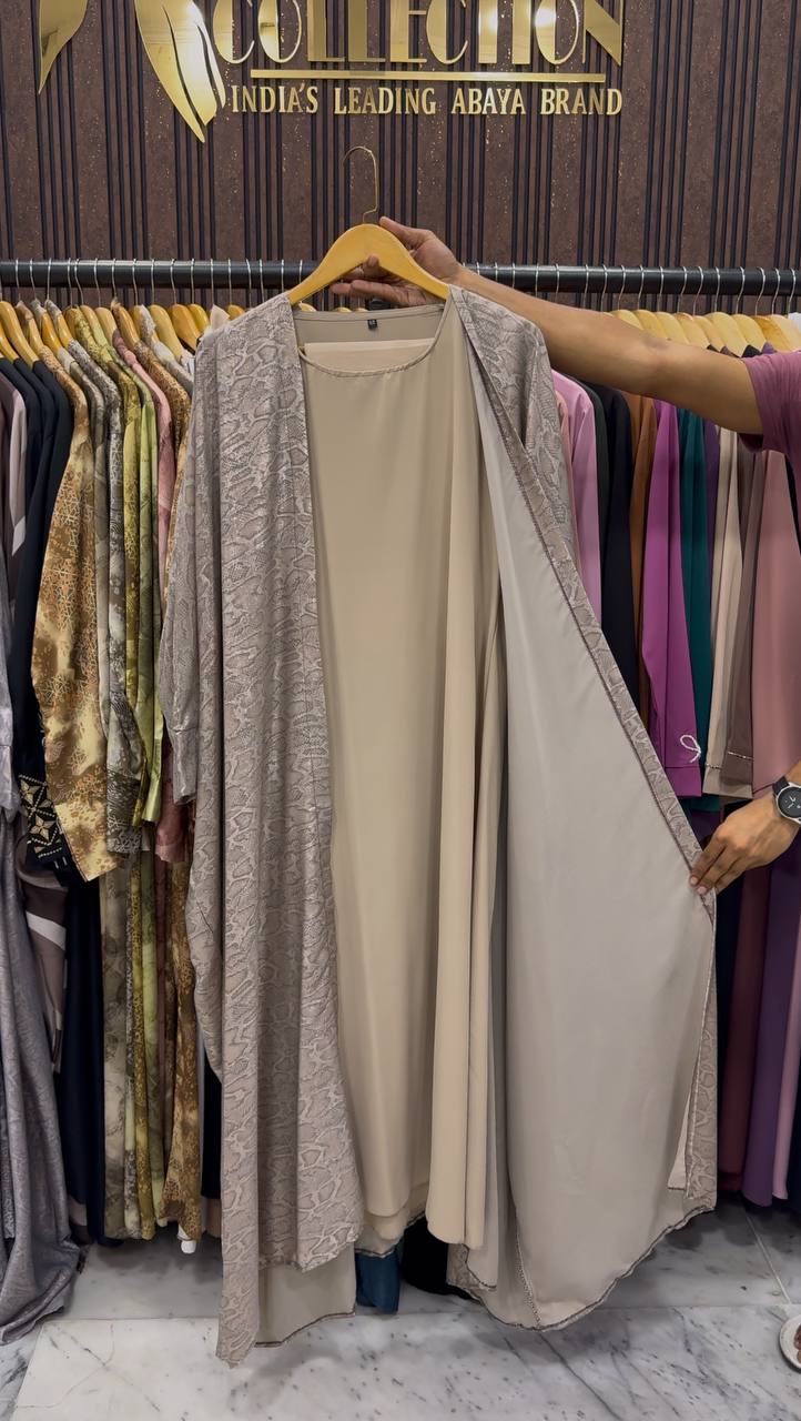 AZRAH KOREAN PRINT ABAYA | SHADE-13