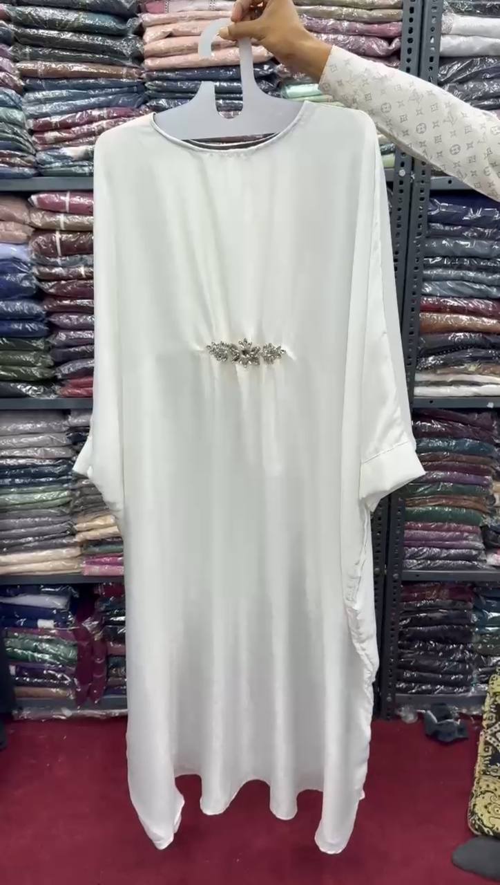 AL-ZAINAB BROACH ABAYA |  WHITE