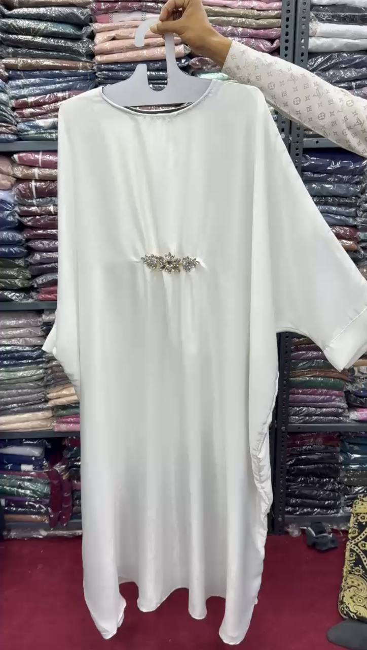 AL-ZAINAB BROACH ABAYA |  WHITE