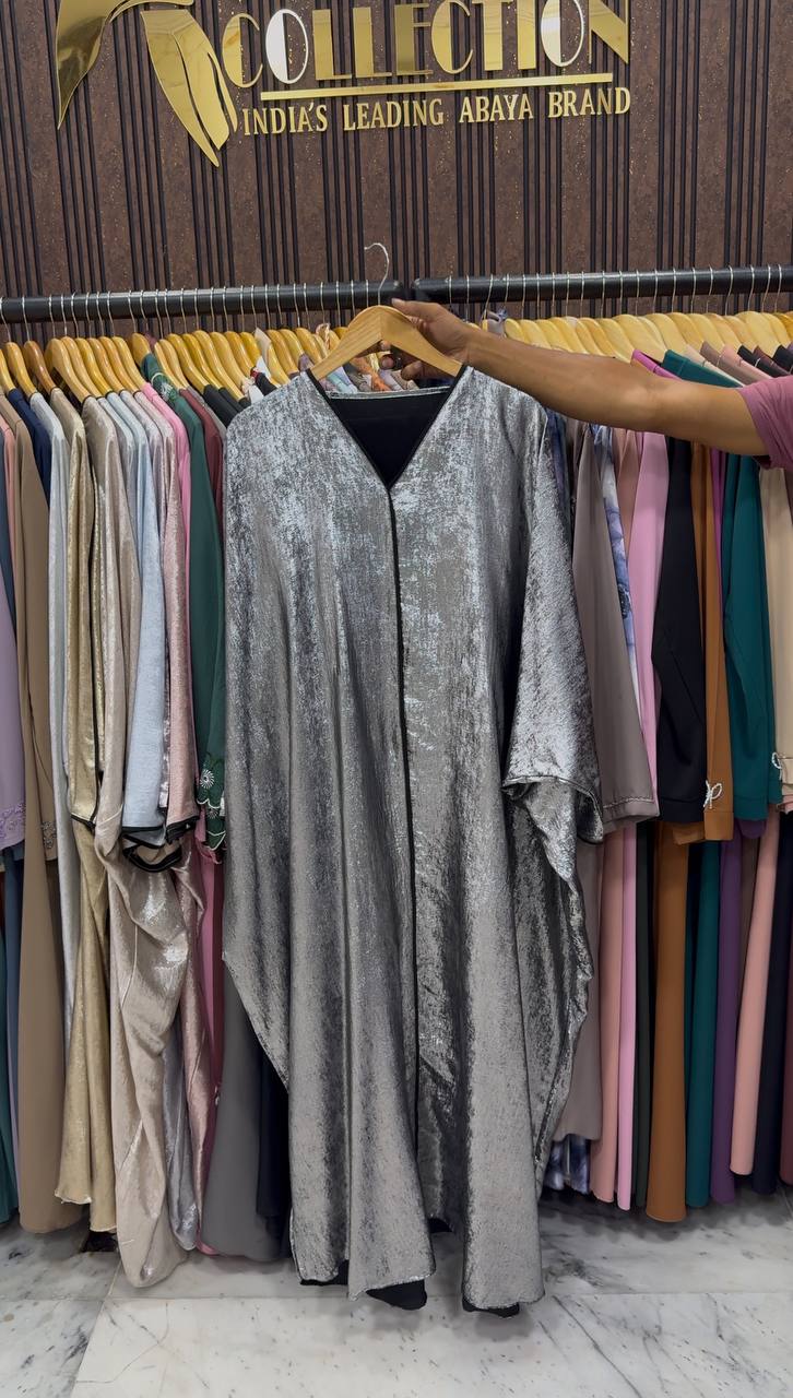AMREEN SIMMER KAFTAN ABAYA | BLK2SILVER