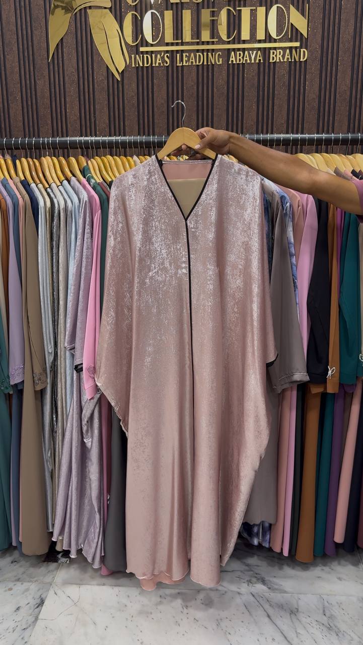 AMREEN SIMMER KAFTAN ABAYA | PEACH