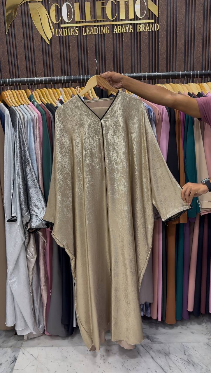 AMREEN SIMMER KAFTAN ABAYA | GOLDEN