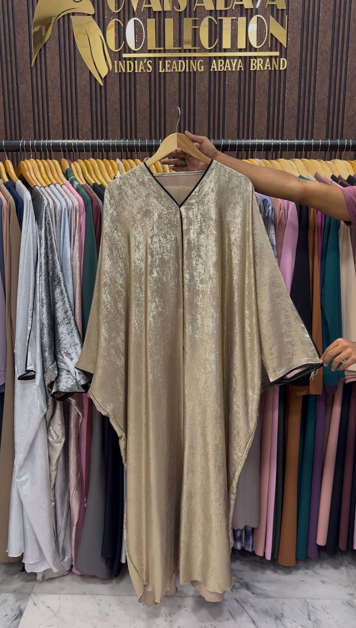 AMREEN SIMMER KAFTAN ABAYA | GOLDEN