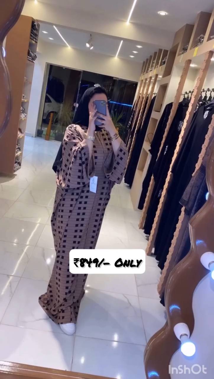 KINZA PRINTED KAFTAN ABAYA | SHADE-01