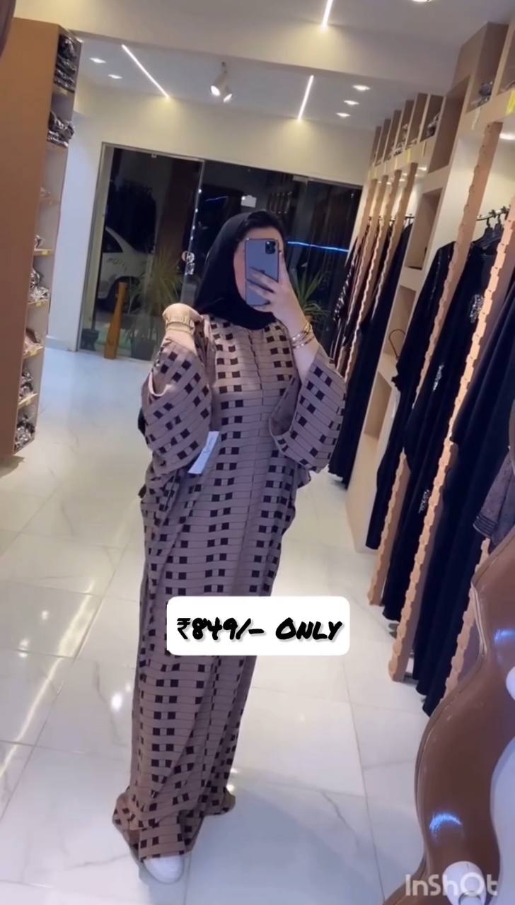 KINZA PRINTED KAFTAN ABAYA | SHADE-01