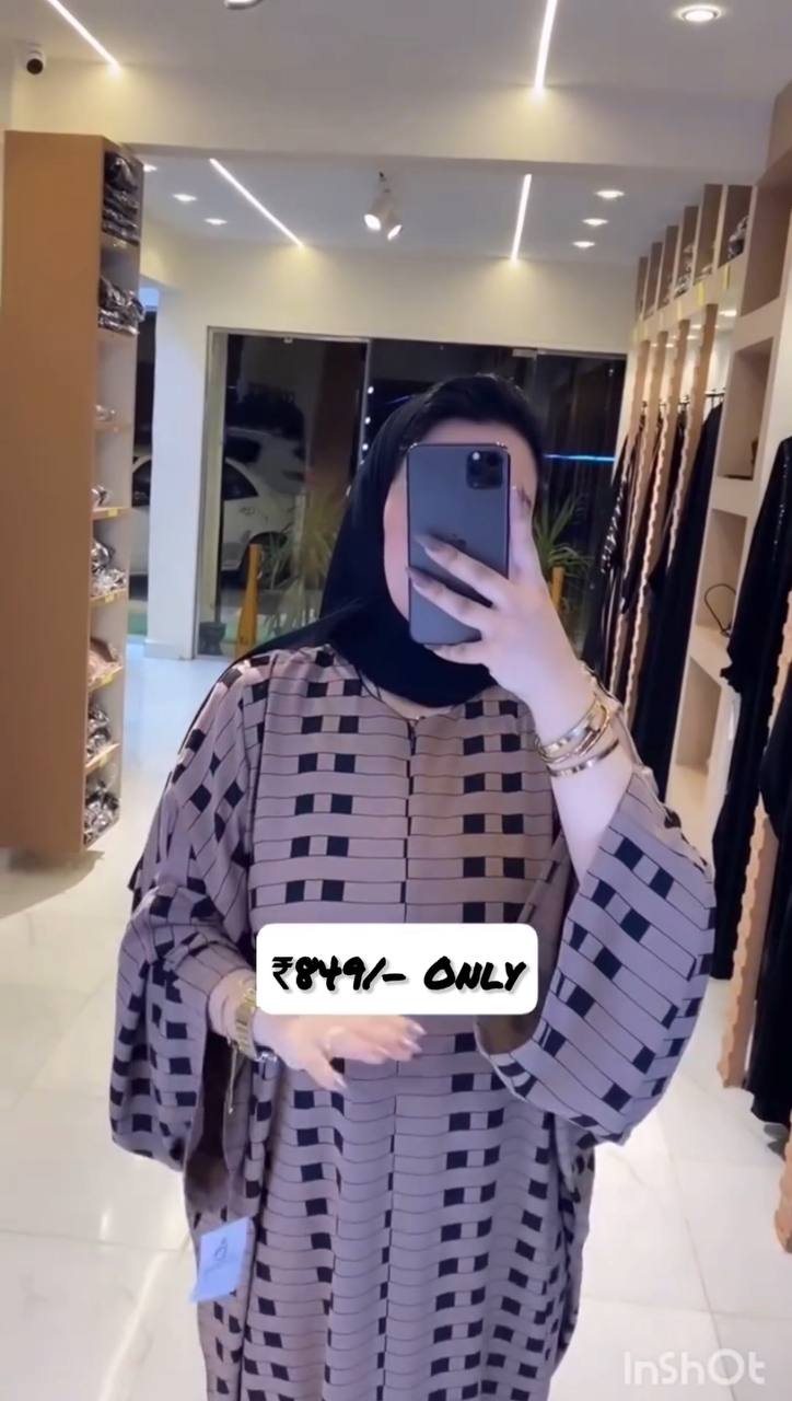 KINZA PRINTED KAFTAN ABAYA | SHADE-01