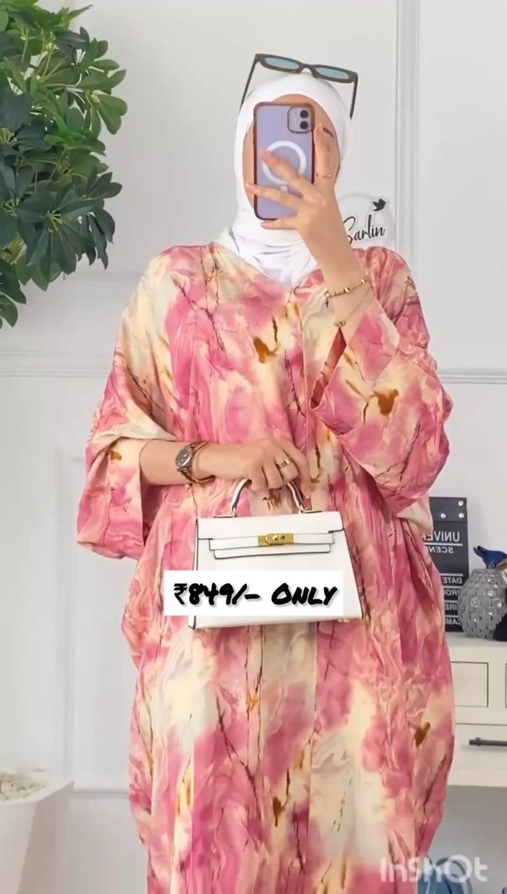 KINZA PRINTED KAFTAN ABAYA | SHADE-03