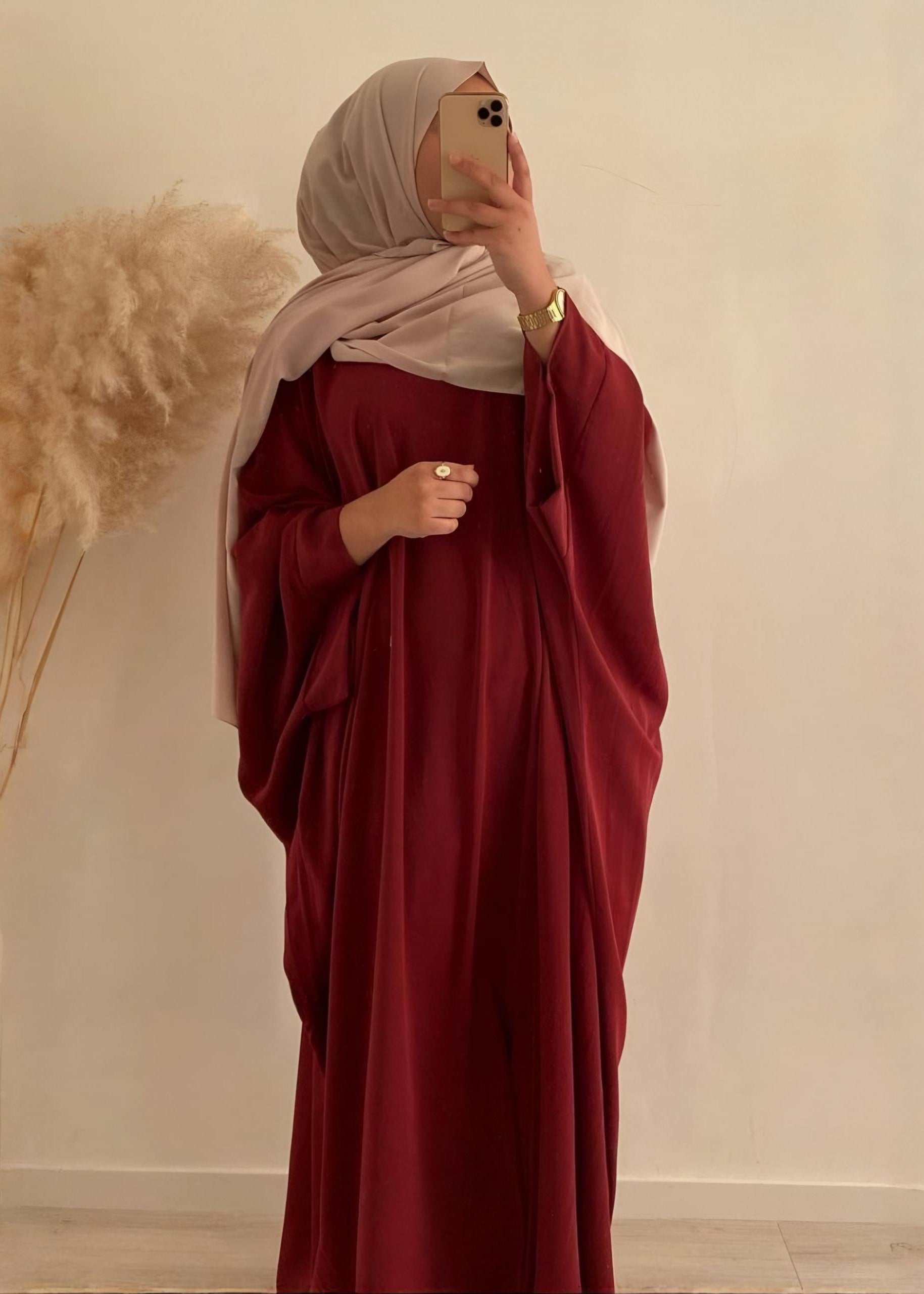 AREBIYAN KAFTAN ABAYA | MAROON