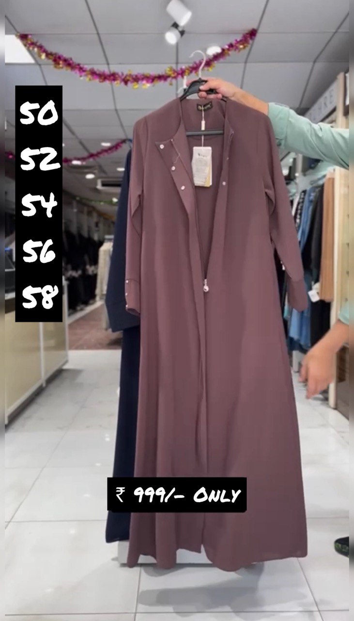 MADIHA FRONT OPEN ABAYA | DUSTY PINK