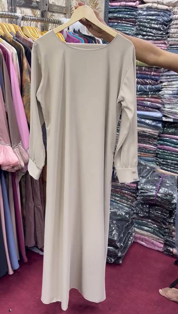 RUSHI DAILY WEAR POCKET ABAYA| NUDE