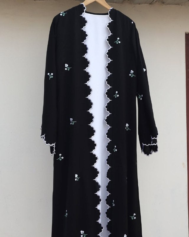 TEHMINA DOUBLE SHRUG ABAYA | B2W