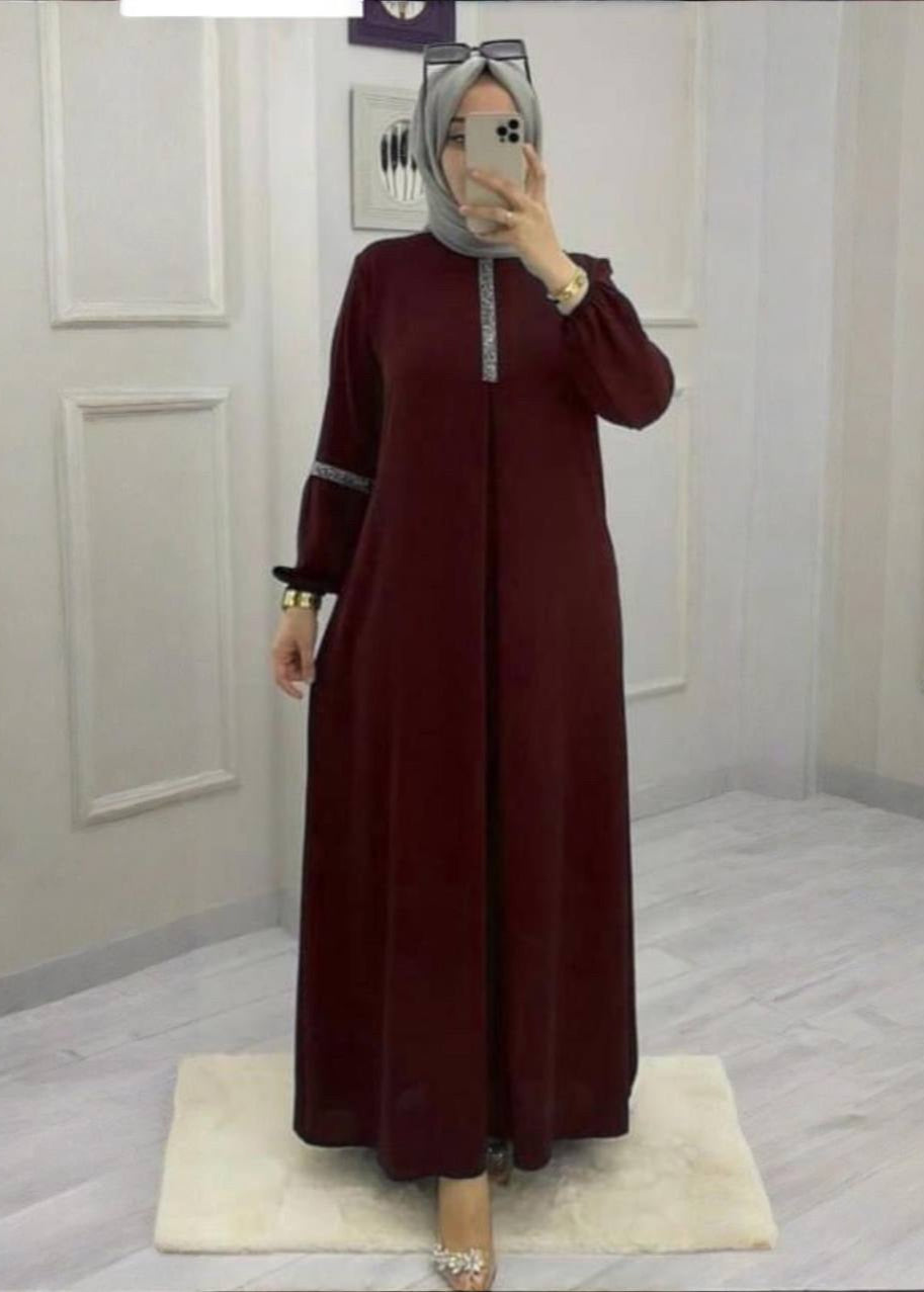 6001 - AASH BASIC ABAYA | MAROON