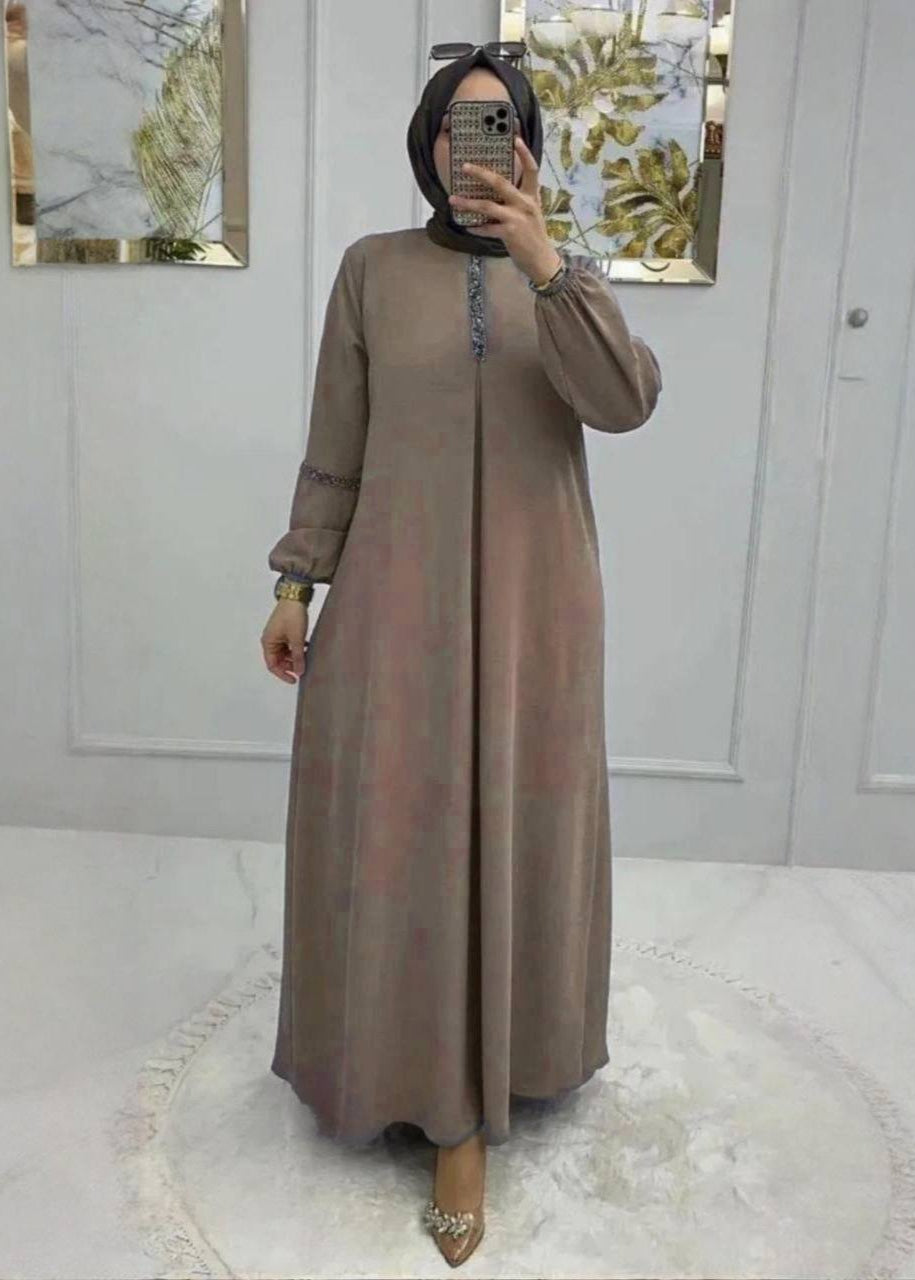 6001 - AASH BASIC ABAYA | GOLDEN