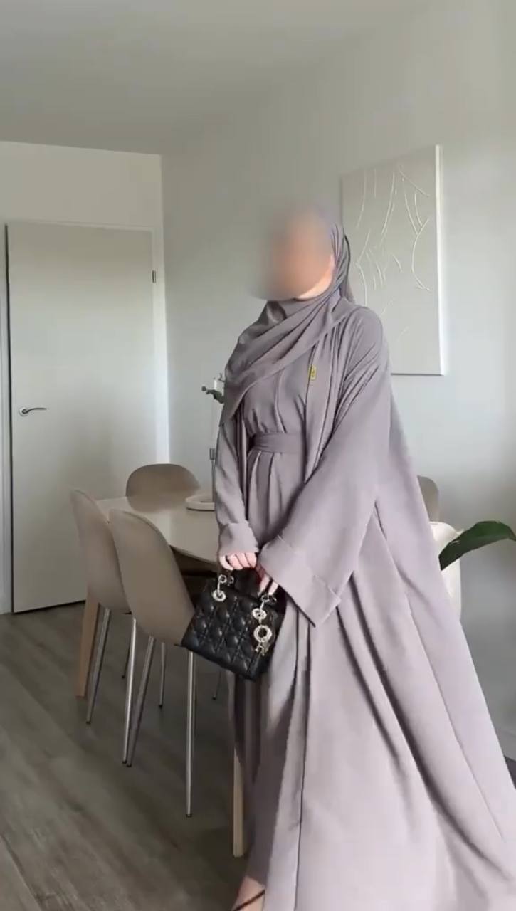 ANAM DOUBLE SHRUG ABAYA | SLASH GRY