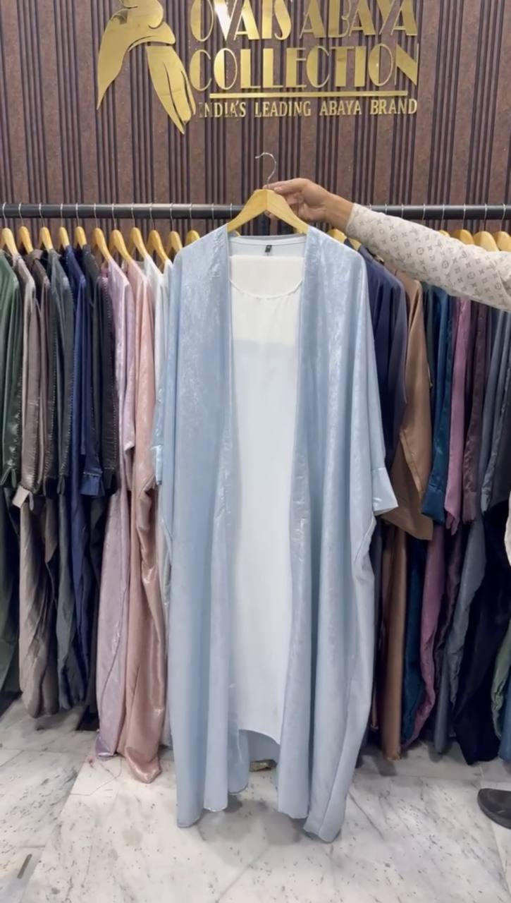 AL-HURIYA DOUBLE SHRUG ABAYA | SKY BLUE