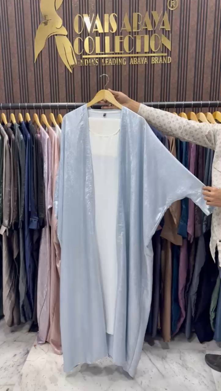 AL-HURIYA DOUBLE SHRUG ABAYA | SKY BLUE