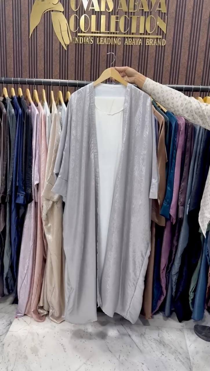 AL-HURIYA DOUBLE SHRUG ABAYA | GRAY