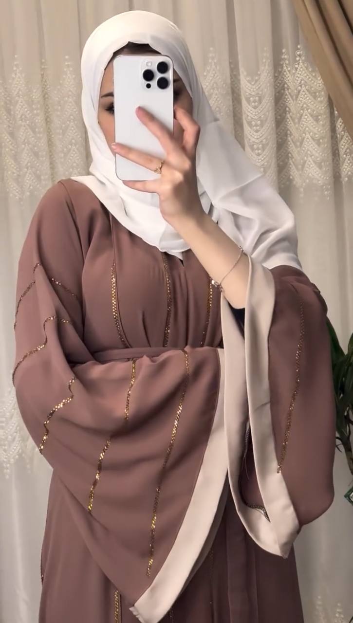 AL-ALINA FULLY CLOSED ABAYA | BROWN