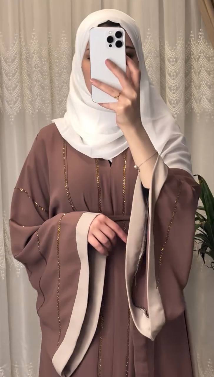 AL-ALINA FULLY CLOSED ABAYA | BROWN