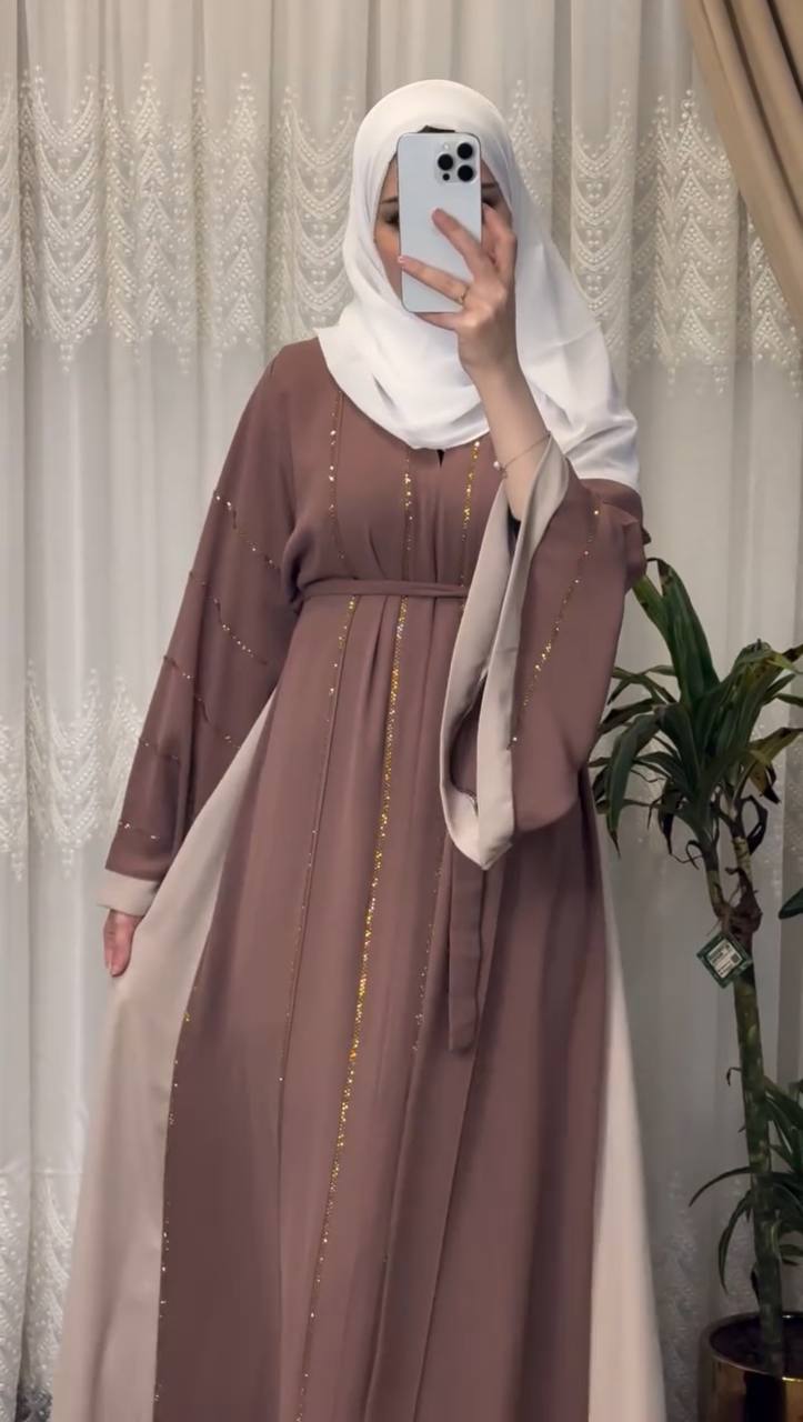 AL-ALINA FULLY CLOSED ABAYA | BROWN