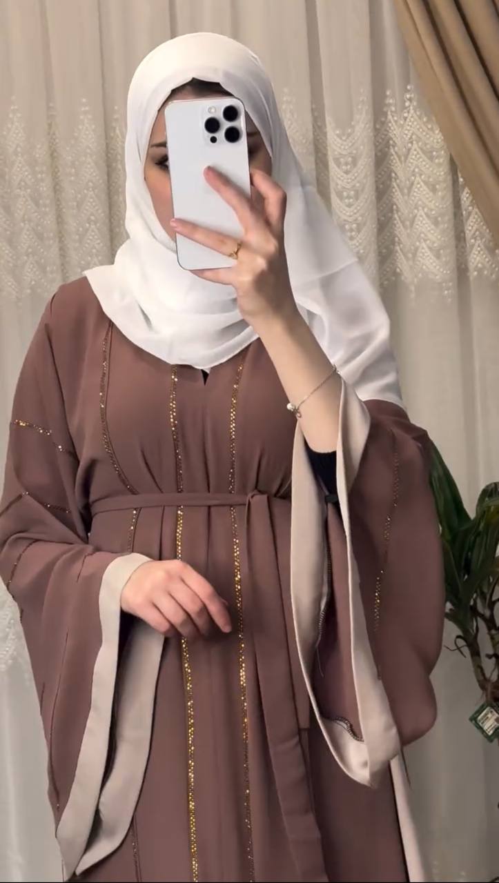 AL-ALINA FULLY CLOSED ABAYA | BROWN