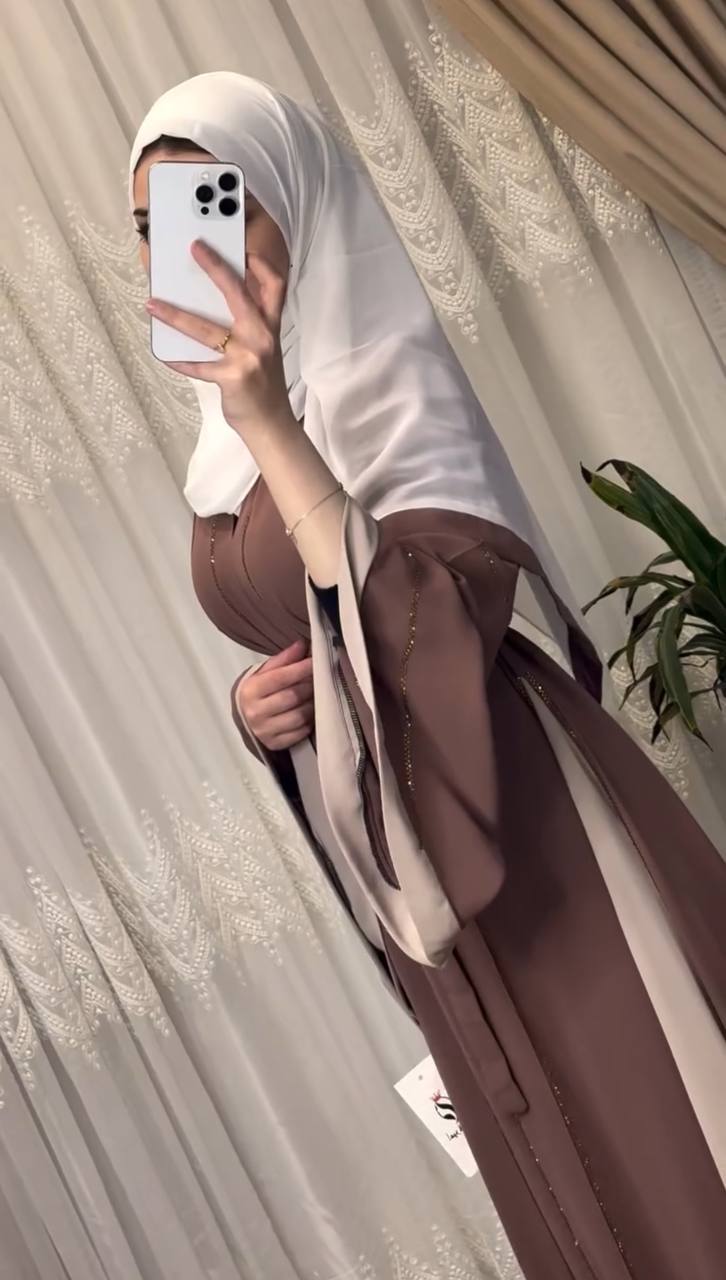 AL-ALINA FULLY CLOSED ABAYA | BROWN