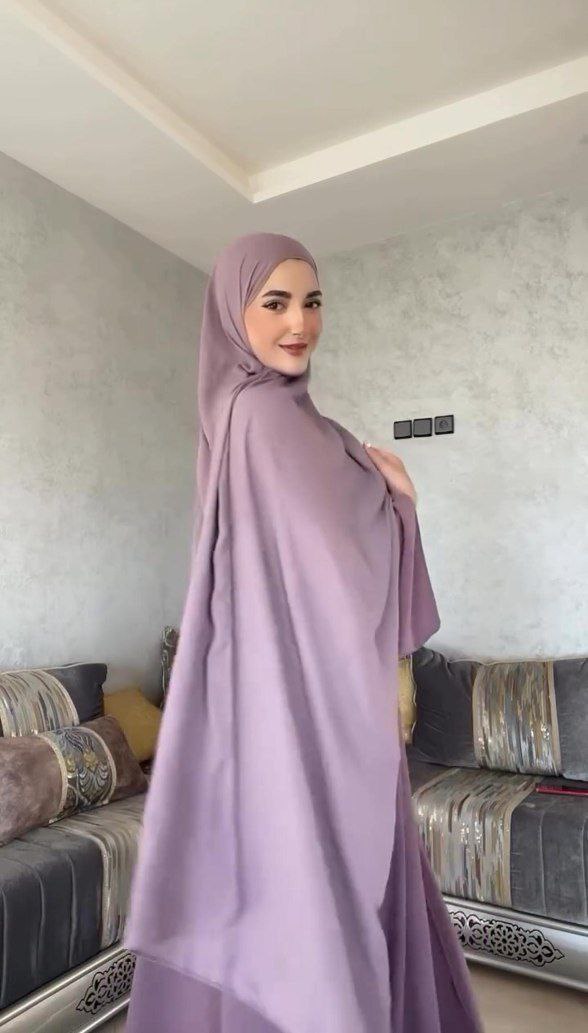 MARYAM DOUBLE SHRUG ABAYA | PINK