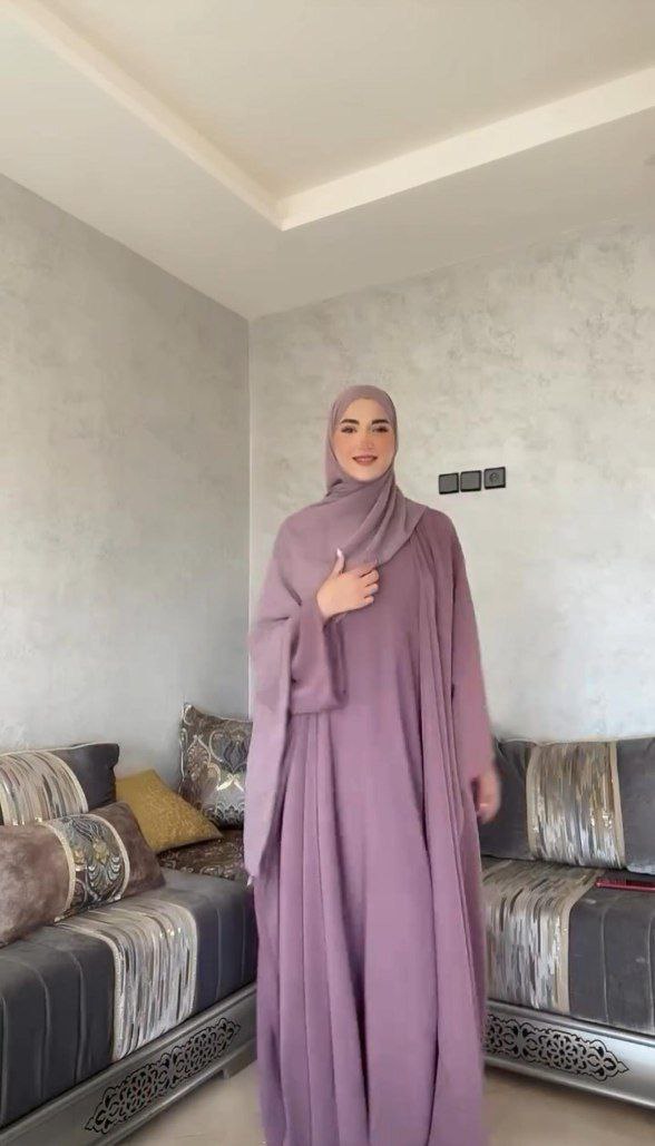 MARYAM DOUBLE SHRUG ABAYA | PINK