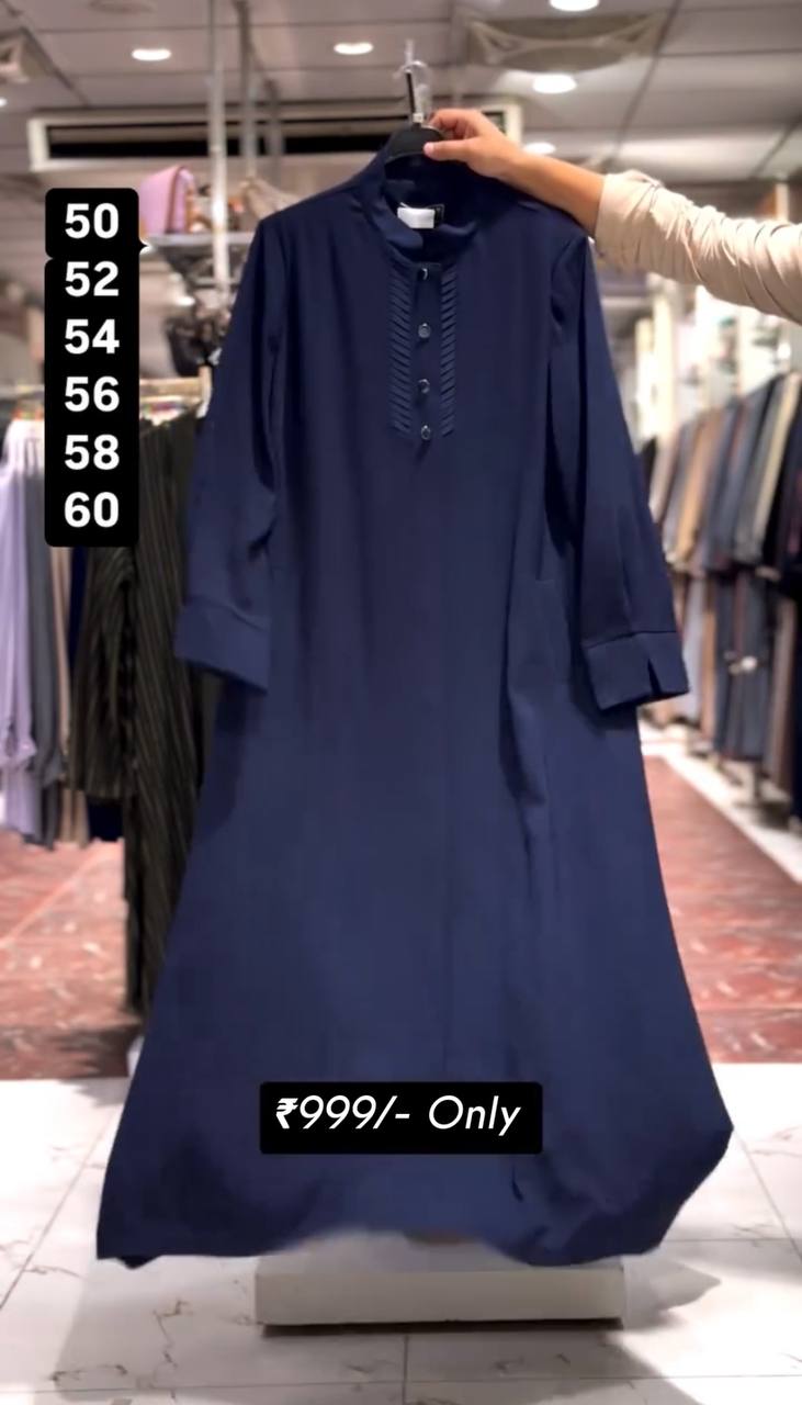 AYLA POCKET ABAYA | NAVY BLUE