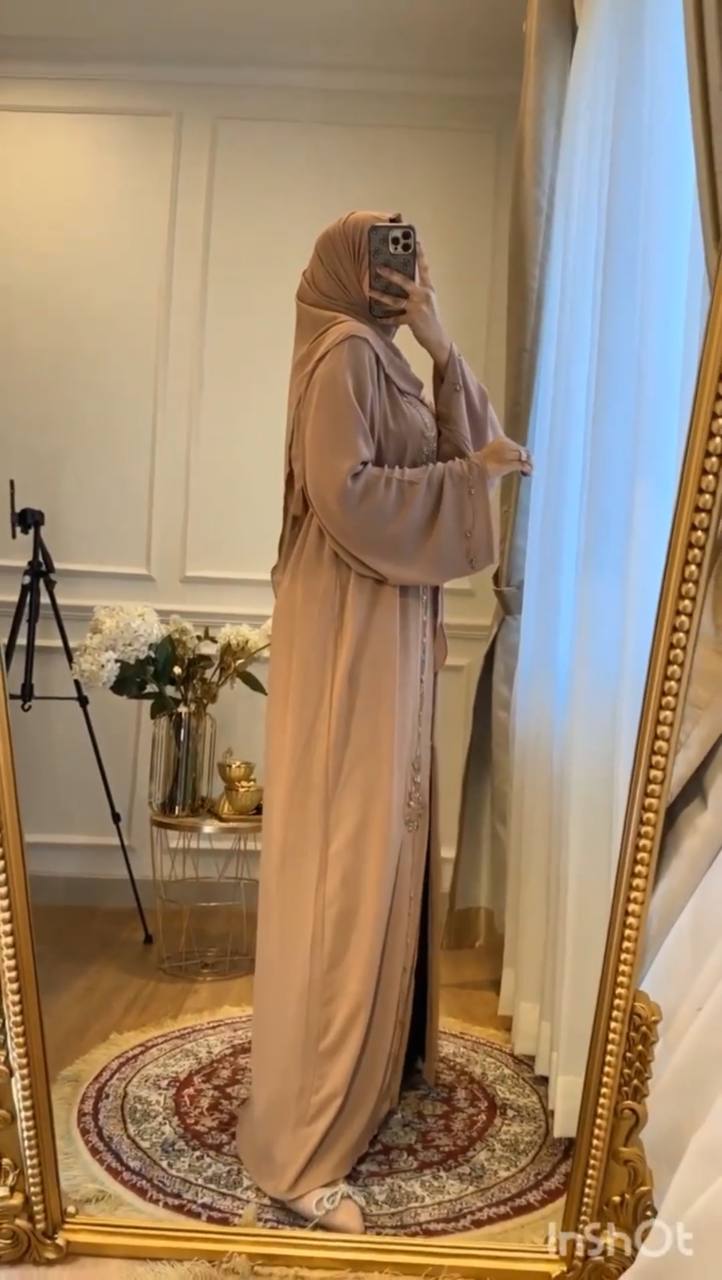 MARIA FRONT OPEN ABAYA | COLLER BROWN