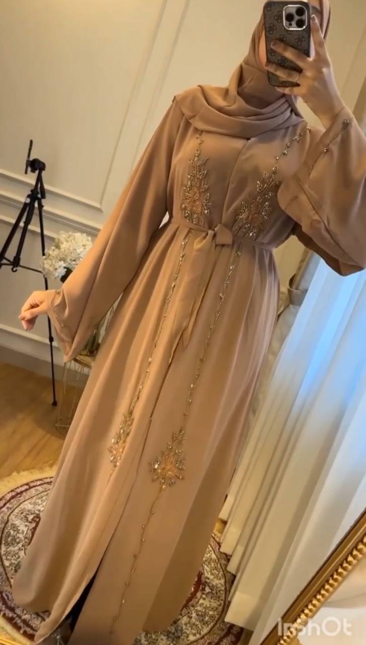 MARIA FRONT OPEN ABAYA | COLLER BROWN