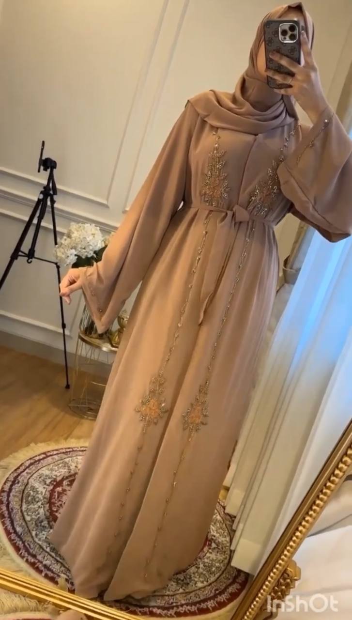 MARIA FRONT OPEN ABAYA | COLLER BROWN