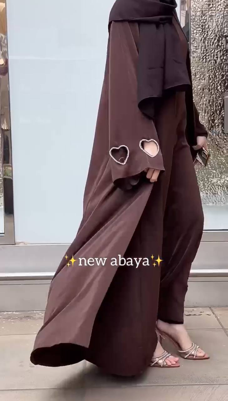 HAZAL DOUBLE SHRUG ABAYA | BROWN