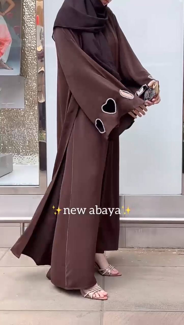 HAZAL DOUBLE SHRUG ABAYA | BROWN