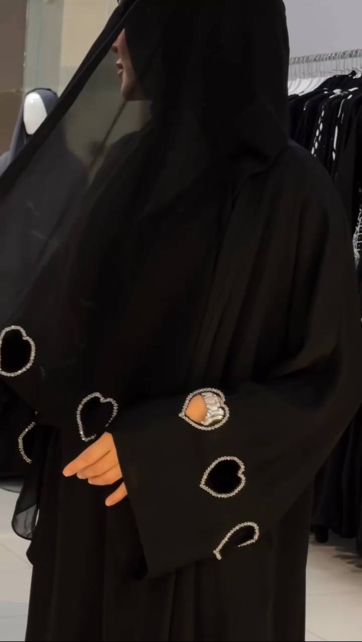 HAZAL DOUBLE SHRUG ABAYA | BLACK