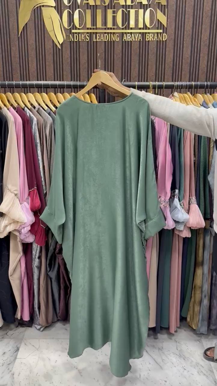 AL-ZAINAB BROACH ABAYA | SEA GREEN