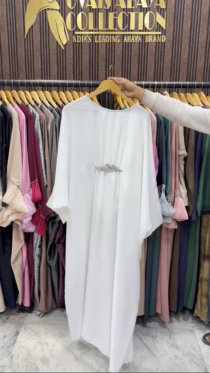 AL-ZAINAB BROACH ABAYA |  WHITE